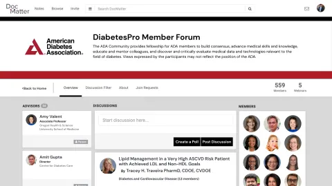 DiabetesPro Member forum interface example showing a site visitor what the form looks like