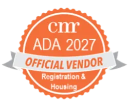Graphic: ADA 2027 Official Vendor for Registration & Housing.