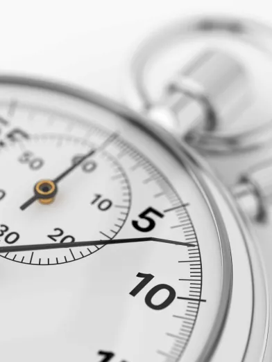 Classic chrome analog stopwatch