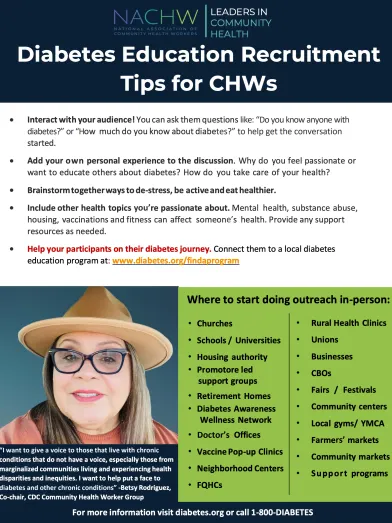 Diabetes Education Recruitment Tips for CHWs