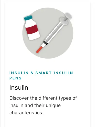Graphic showing insulin vial and syringe insulin and smart insulin pens